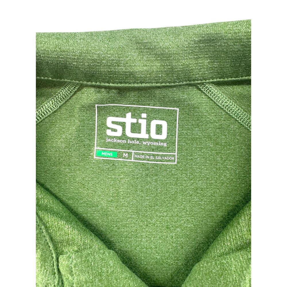 Stio Crester Trail Short Sleeve Polo Mens M Green Performance Golf Outdoor - Picture 3 of 8
